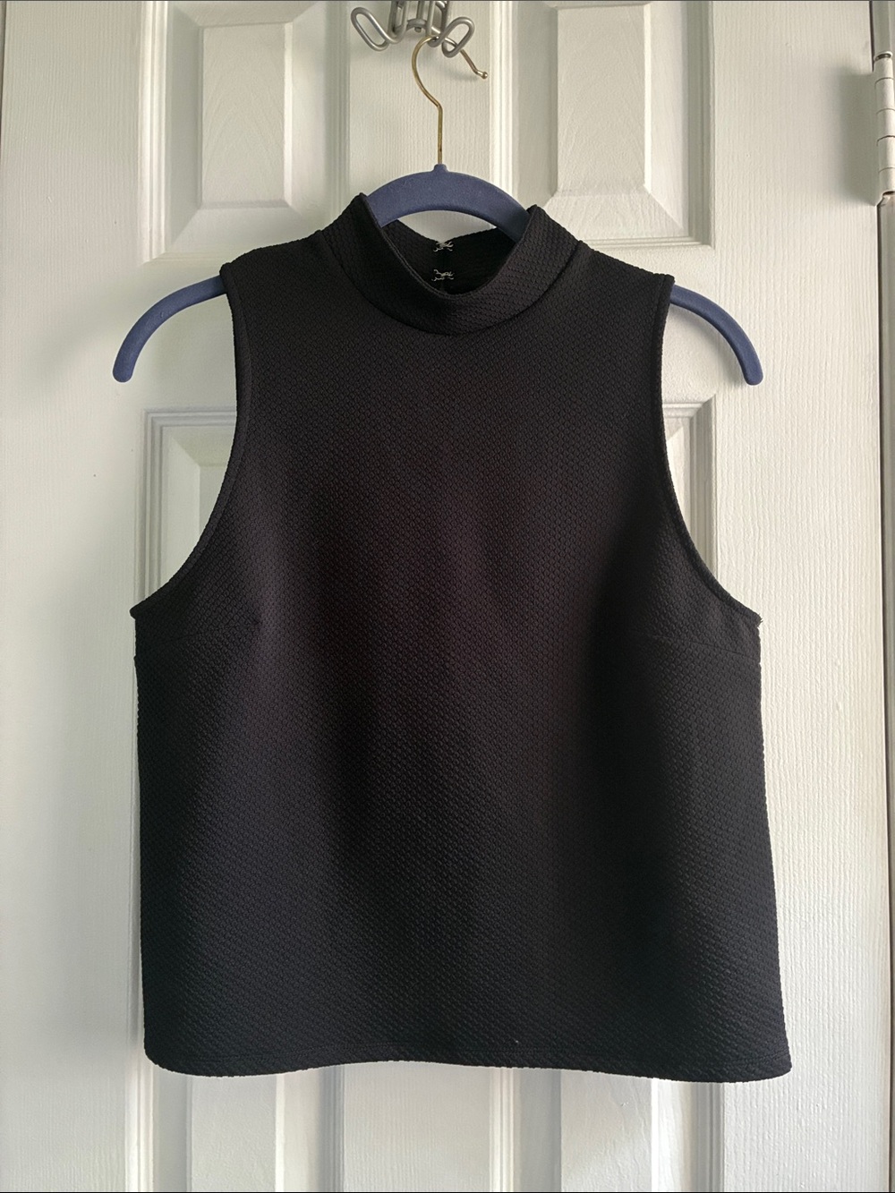 Express Black Sleeveless Mock Neck Tank